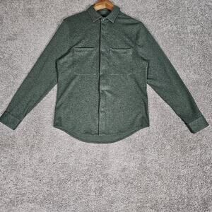 Lululemon Shirt Men's XS Green Soft Knit Overshirt Snap M3CZMS